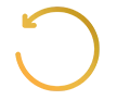 A gold-colored mug sits against a white background. The mug has a single handle.